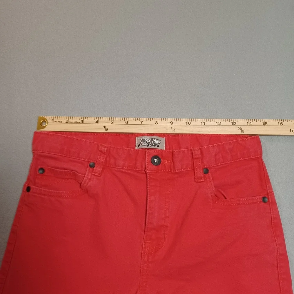 Old Navy Super Skinny Jeans Red Boy Size 18 Cotton Stretch Pants 28x31 256219-04